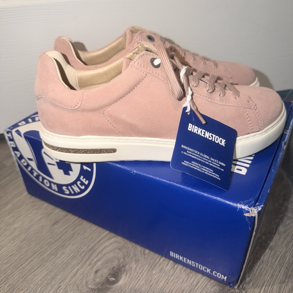 Birkenstock Bend Low Pink Clay Suede Sneakers 1027298 Women 7 Narrow EU 38